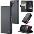 Samsung Galaxy A25 Retro PU Leather Wallet Case - Black