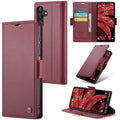 Samsung Galaxy A25 Retro PU Leather Wallet Case - Maroon