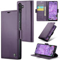 Samsung Galaxy A25 Retro PU Leather Wallet Case - Purple