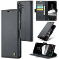 Samsung Galaxy A35 Retro PU Leather Wallet Case - Black