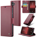 Samsung Galaxy A35 Retro PU Leather Wallet Case - Maroon