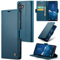 Samsung Galaxy A35 Retro PU Leather Wallet Case - Navy