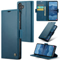 Samsung Galaxy A55 Retro PU Leather Wallet Case - Navy