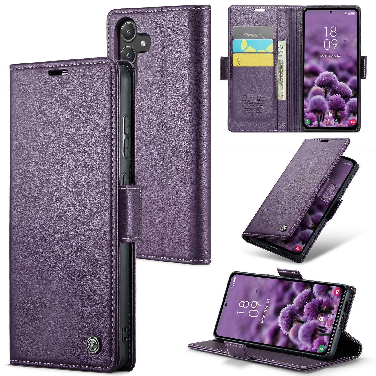 Samsung Galaxy A55 Retro PU Leather Wallet Case