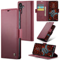Samsung Galaxy S24 FE Retro PU Leather Wallet Case - Maroon
