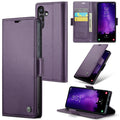 Samsung Galaxy S24 FE Retro PU Leather Wallet Case - Purple