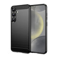 Samsung S25Plus Carbon Fibre TPU Case Slim Shockproof Cover Black - Black