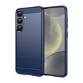 Samsung S25Plus Carbon Fibre TPU Case Slim Shockproof Cover Navy - Navy