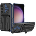 Samsung S25Plus Heavy Duty Kickstand Card Holder Case Shockproof Navy - Navy