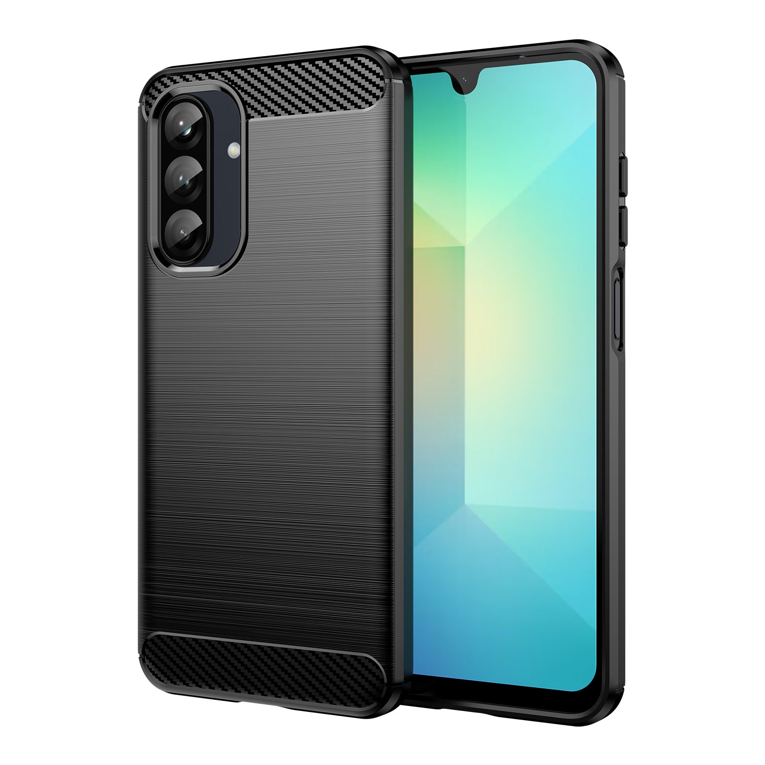 Samsung A26 5G Carbon Fibre TPU Case Slim Shockproof Cover Black