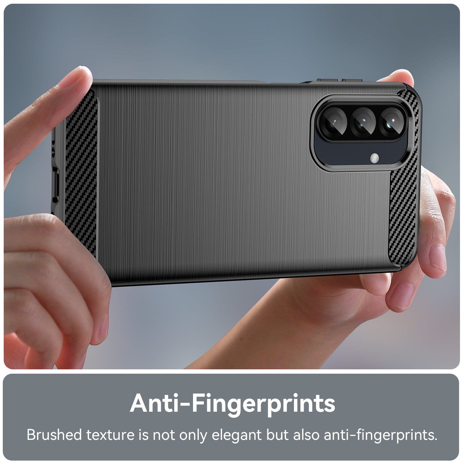 Samsung A26 5G Carbon Fibre TPU Case Slim Shockproof Cover Black