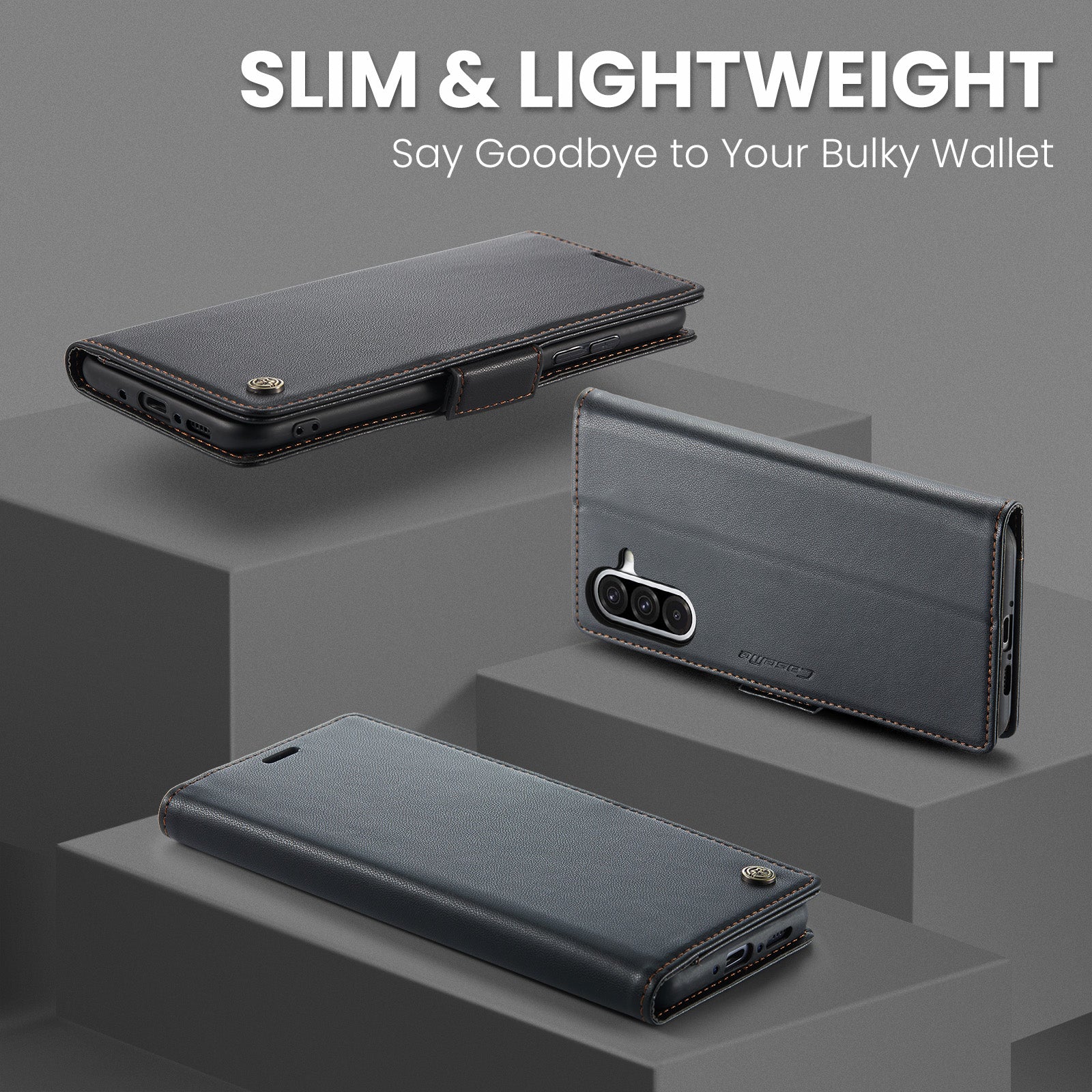 Samsung Galaxy A26 5G CaseMe Retro Wallet Case [Black]