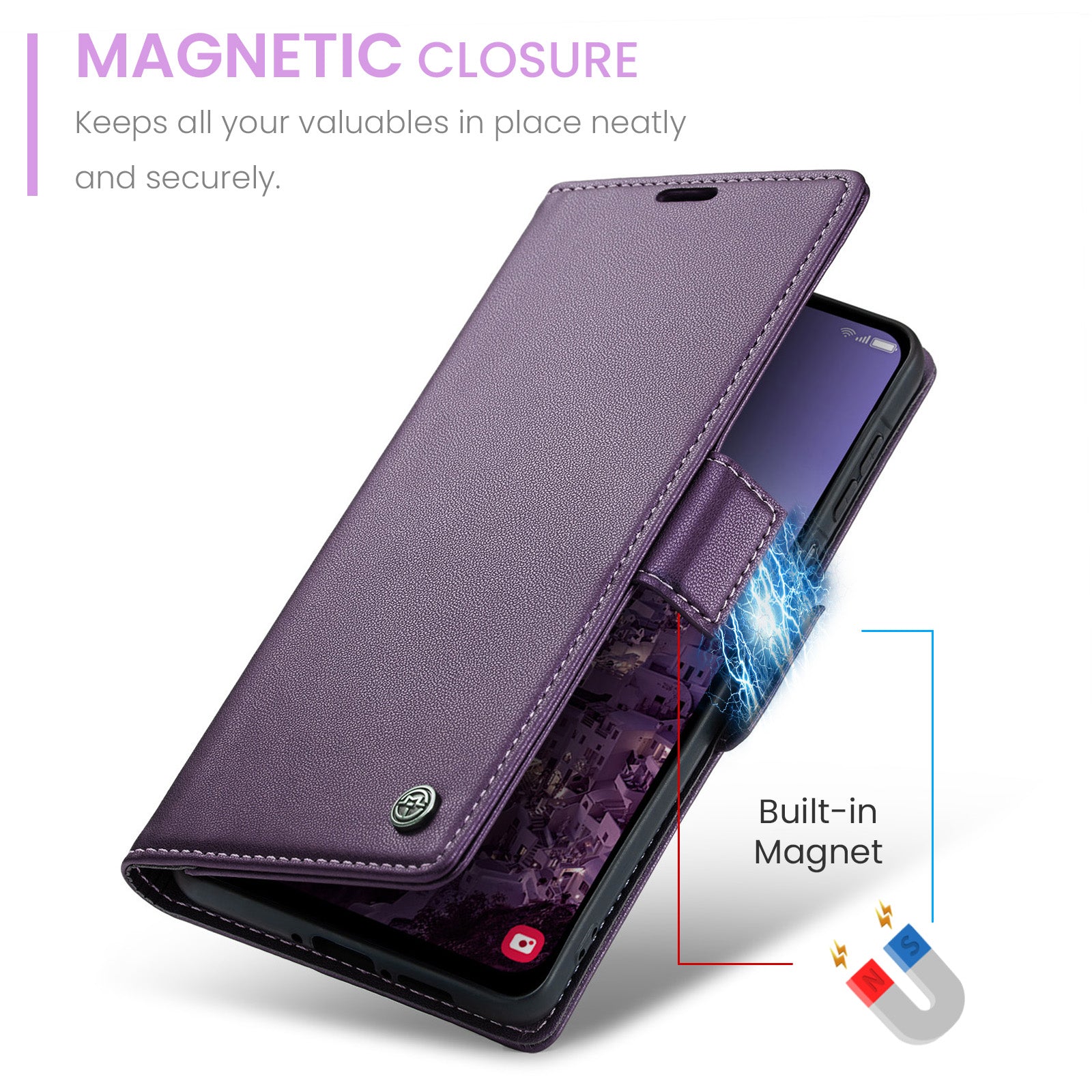 Samsung Galaxy A26 5G CaseMe Retro Wallet Case [Purple]