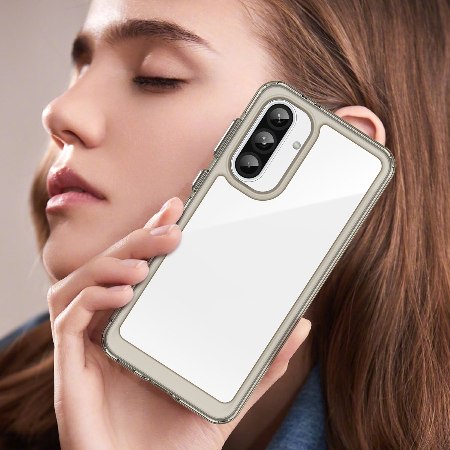 Samsung Galaxy A36 5G Soft TPU Bumper Case [Clear Grey]