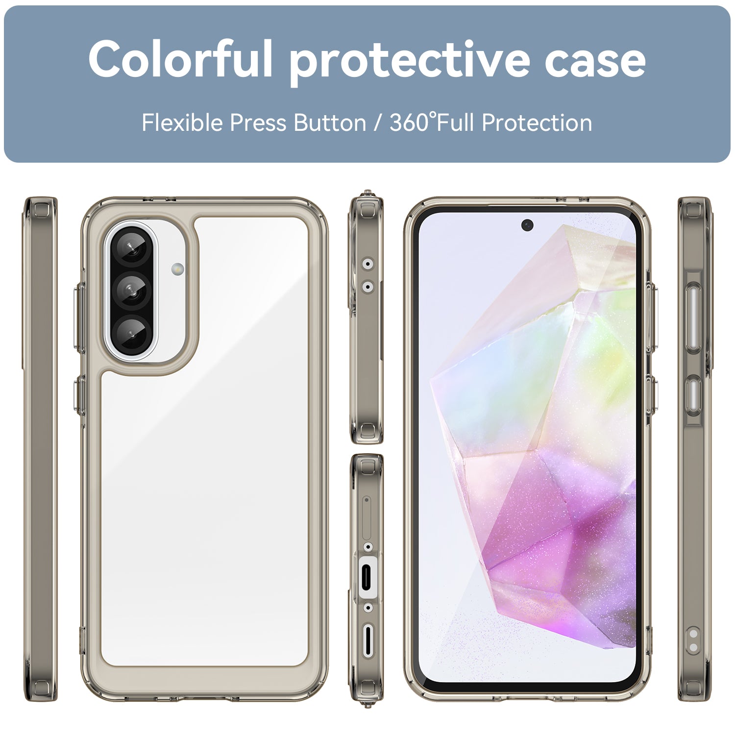 Samsung Galaxy A36 5G Soft TPU Bumper Case [Clear Grey]