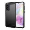 Samsung A56 / A37 Carbon Fibre TPU Case Slim Shockproof Cover Black - Black