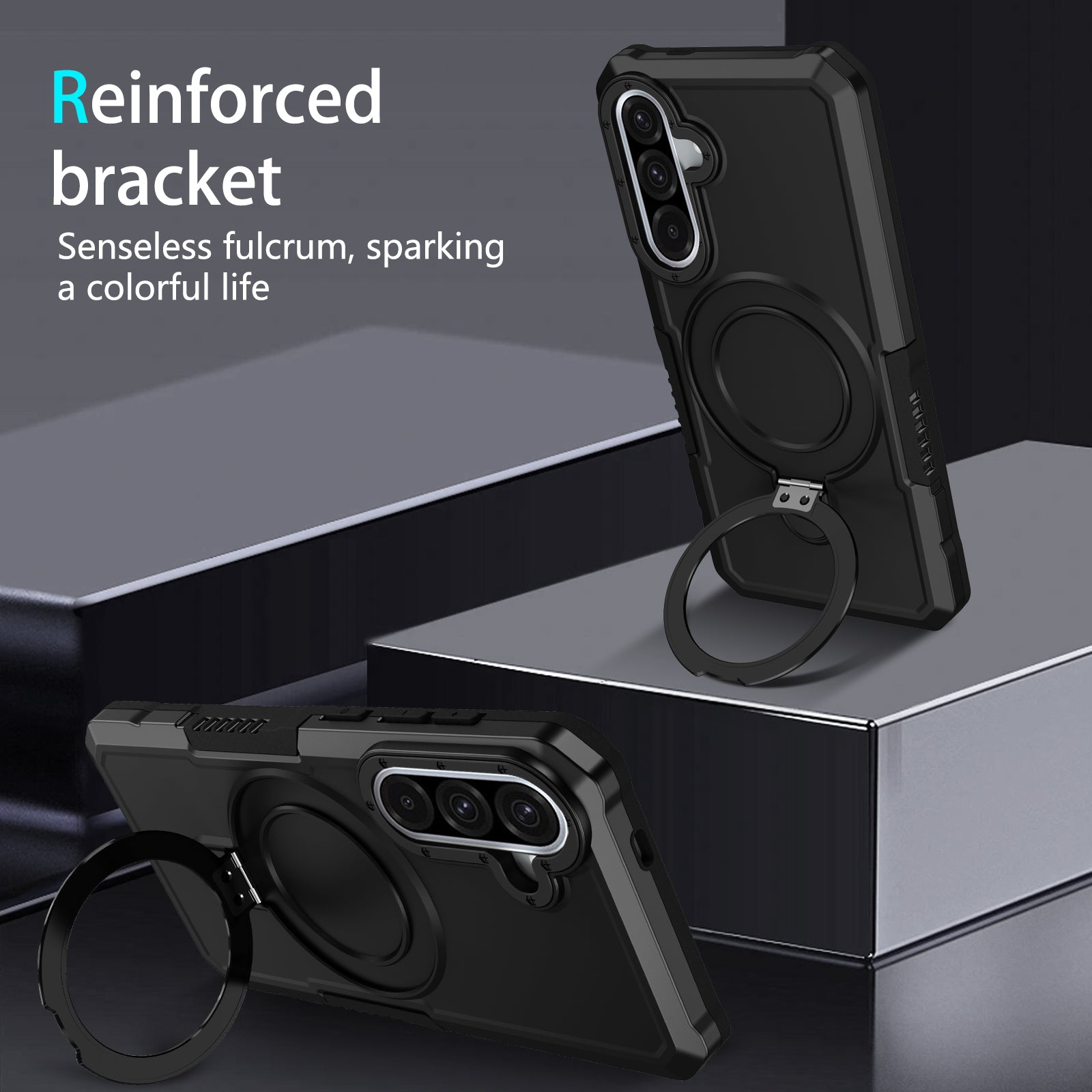 Samsung Galaxy A36 5G Case Ring Kickstand [Black]