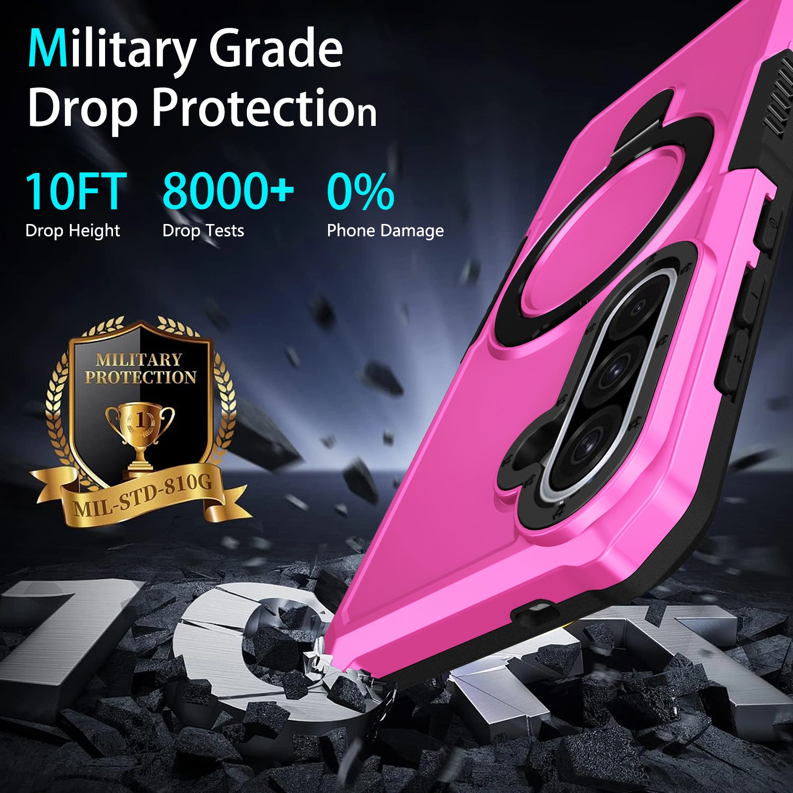 Samsung Galaxy A56 5G Case Ring Kickstand [Pink]