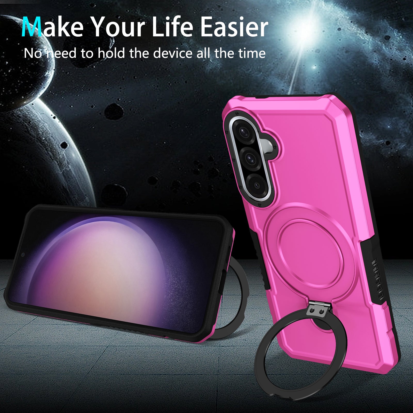 Samsung Galaxy A56 5G Case Ring Kickstand [Pink]