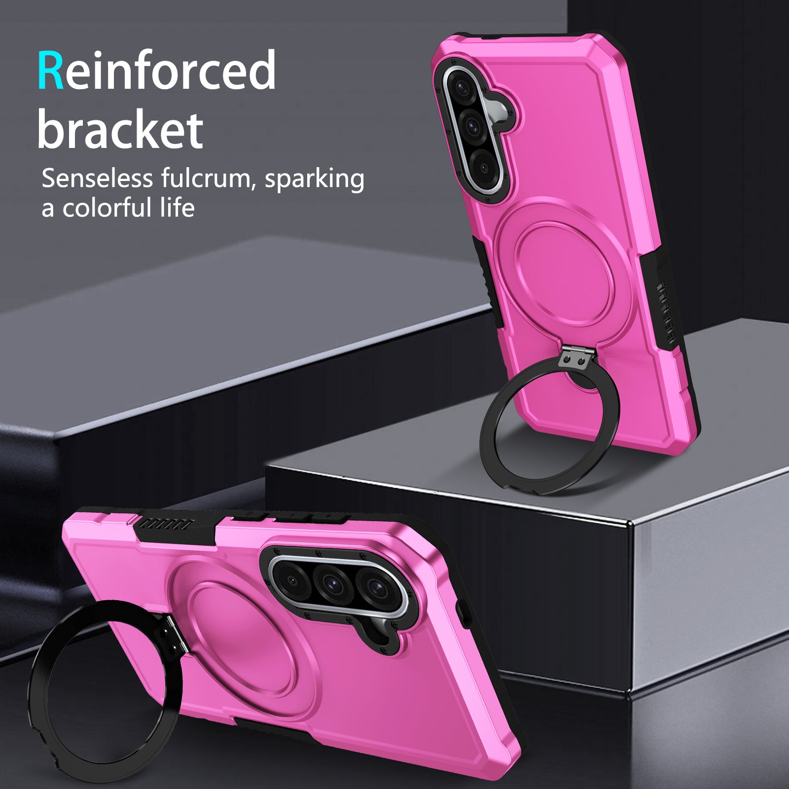 Samsung Galaxy A56 5G Case Ring Kickstand [Pink]