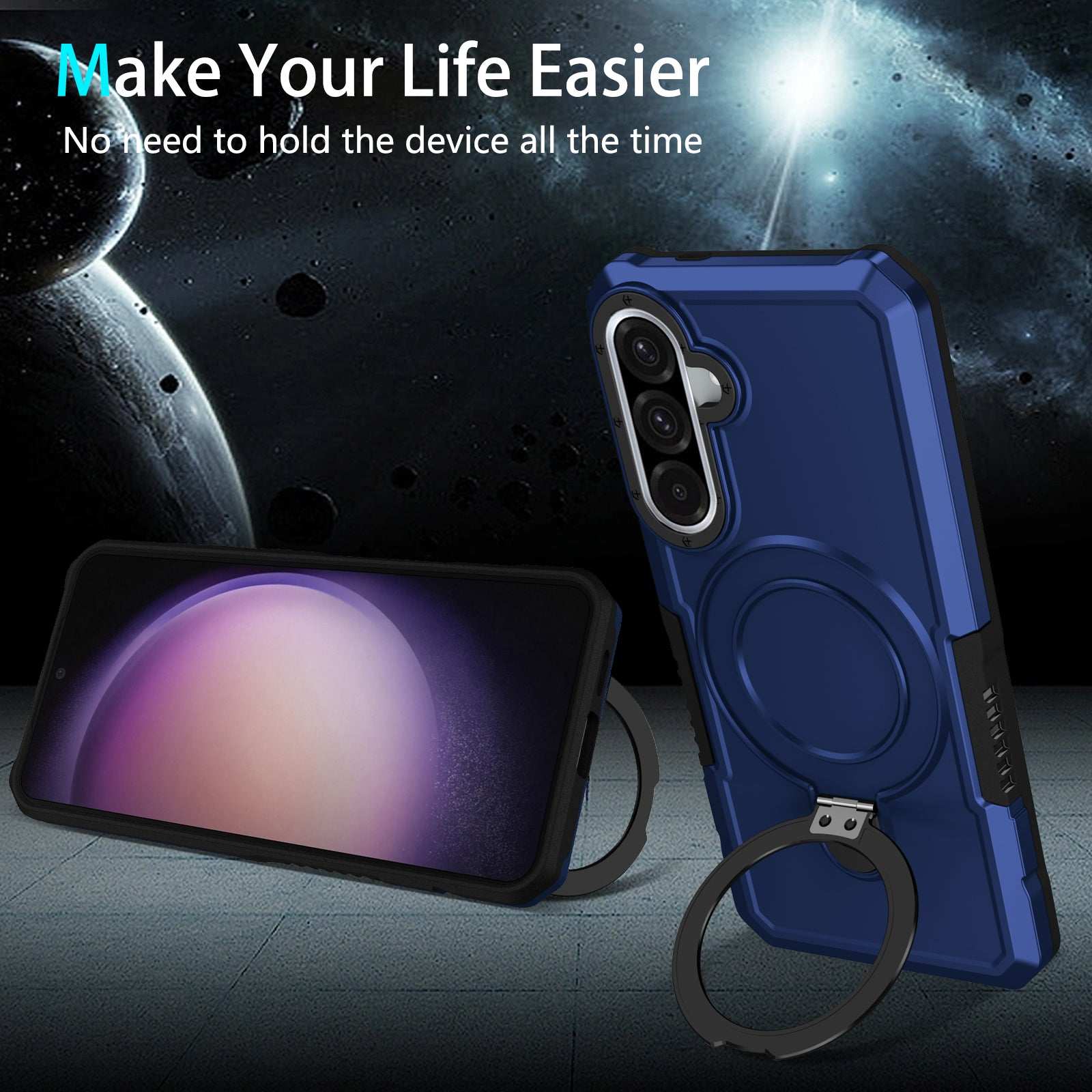 Samsung Galaxy A56 5G Case Ring Kickstand [Navy]