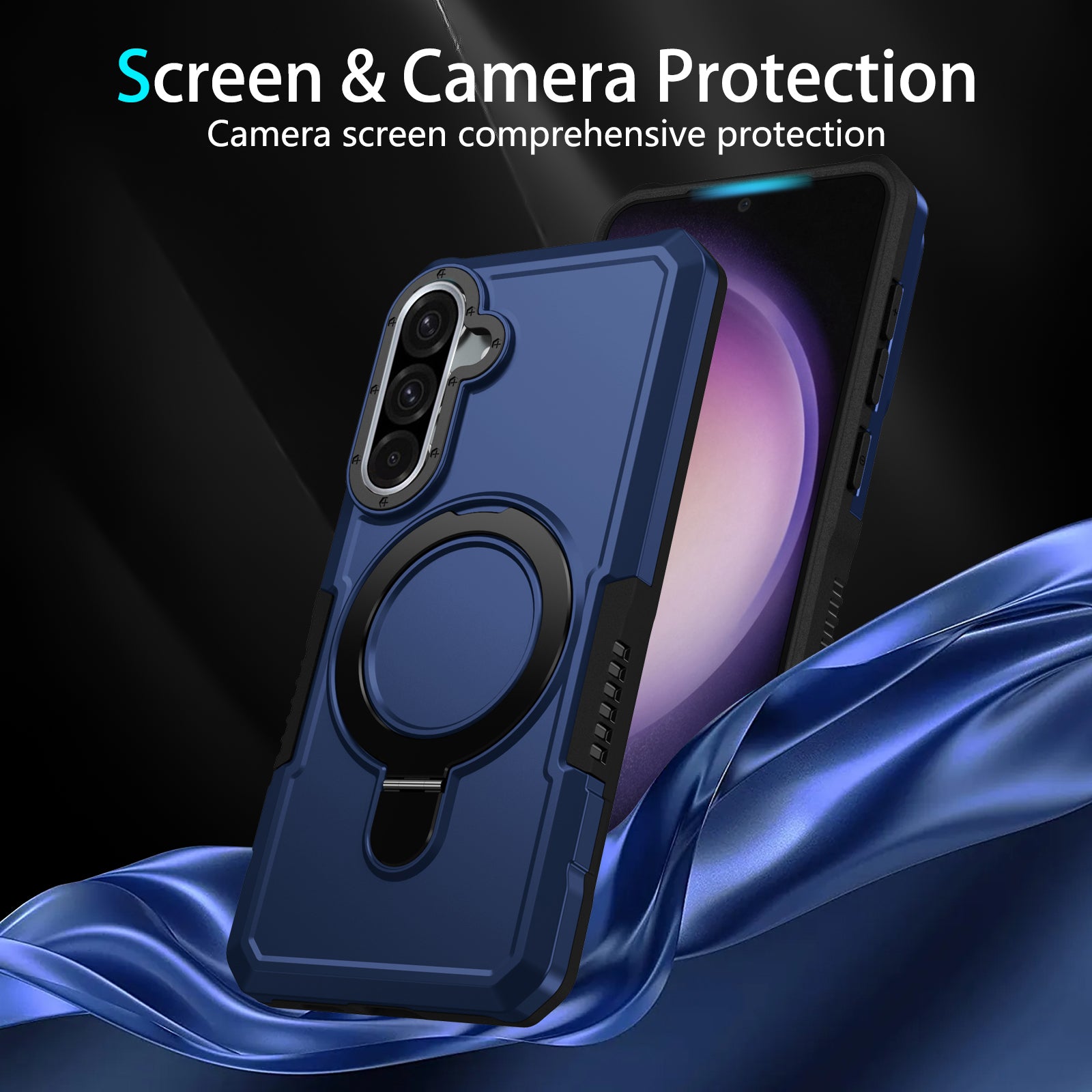 Samsung Galaxy A56 5G Case Ring Kickstand [Navy]