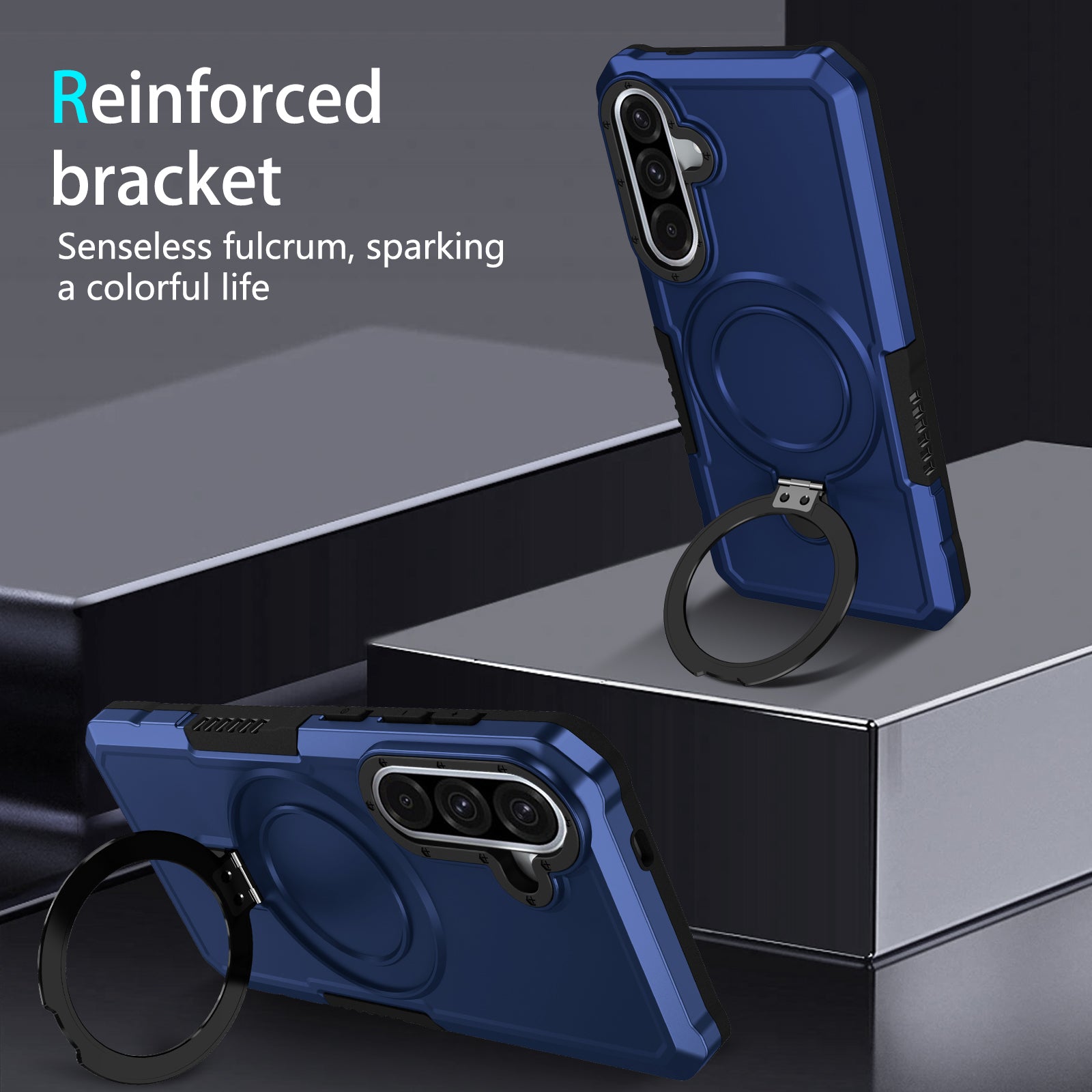 Samsung Galaxy A56 5G Case Ring Kickstand [Navy]