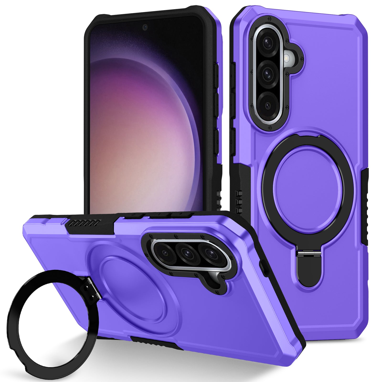 Samsung Galaxy A56 5G Case Ring Kickstand [Purple]