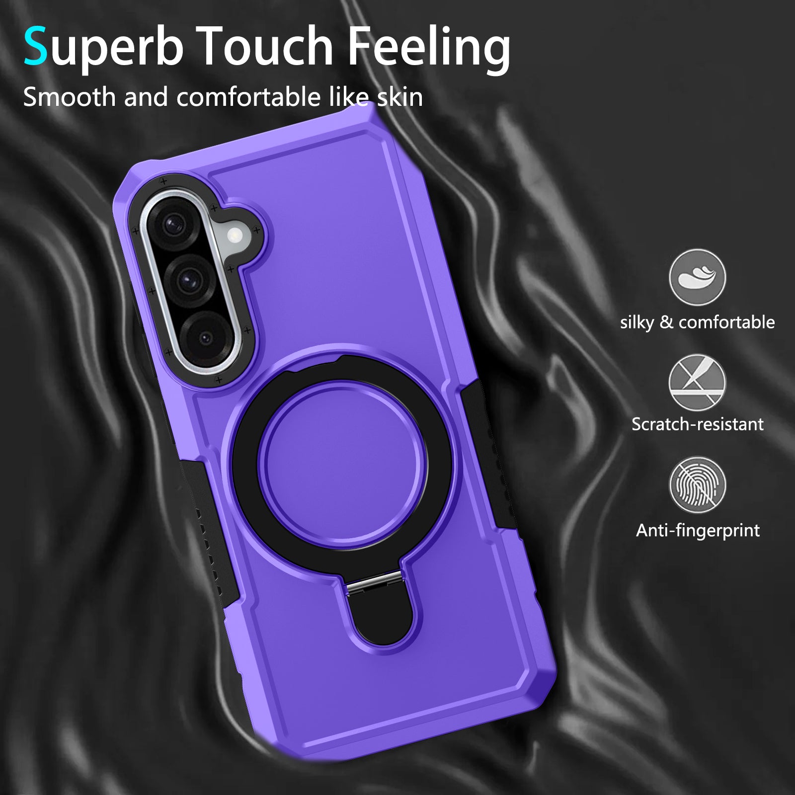 Samsung Galaxy A56 5G Case Ring Kickstand [Purple]