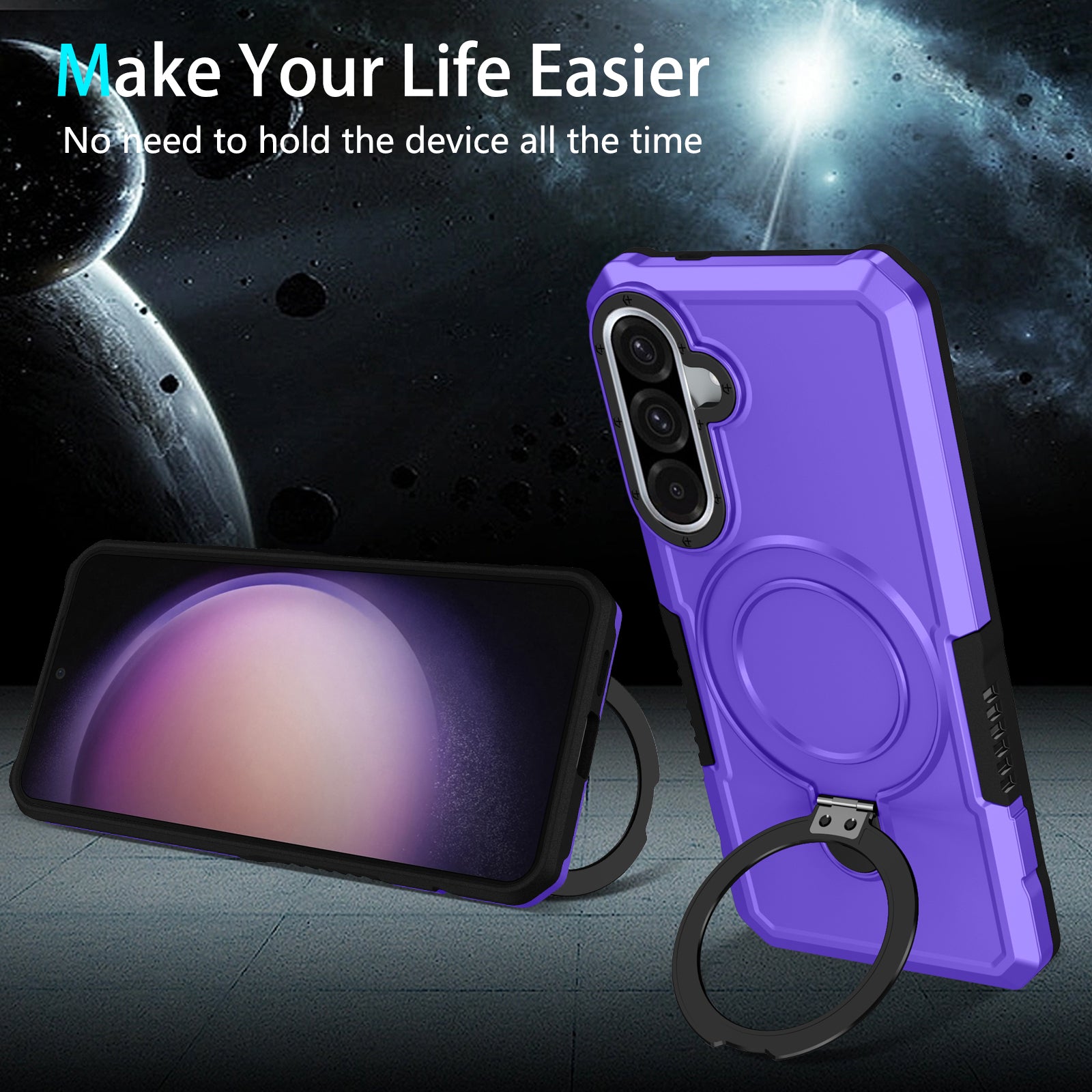 Samsung Galaxy A56 5G Case Ring Kickstand [Purple]