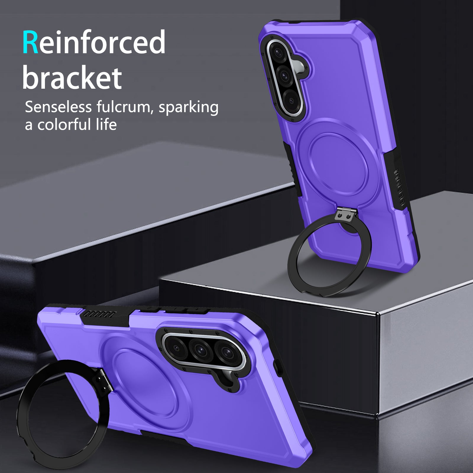 Samsung Galaxy A56 5G Case Ring Kickstand [Purple]