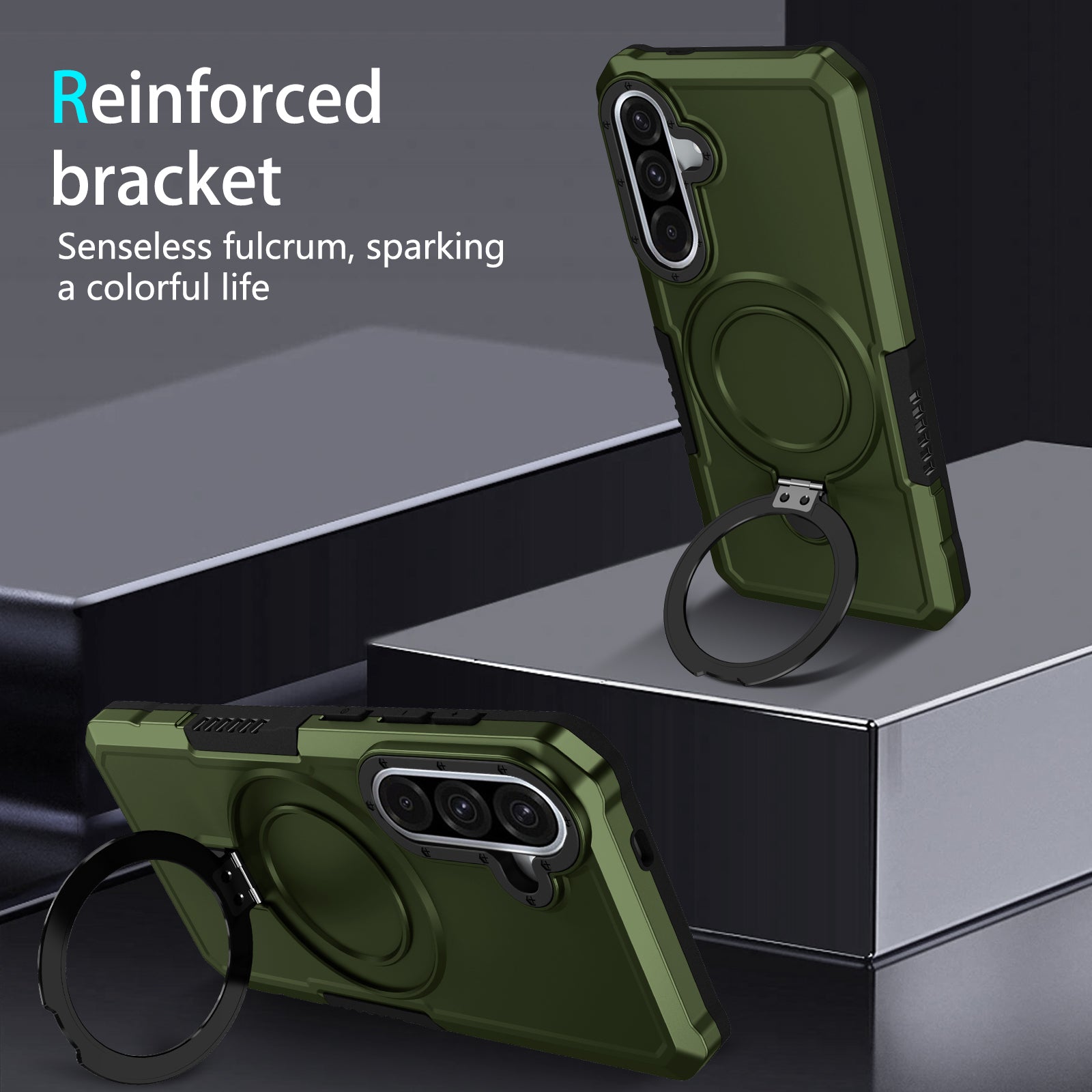 Samsung Galaxy A56 5G Case Ring Kickstand [Green]