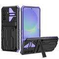 Samsung A36 5G Heavy Duty Kickstand Card Holder Case Shockproof Purple - Purple