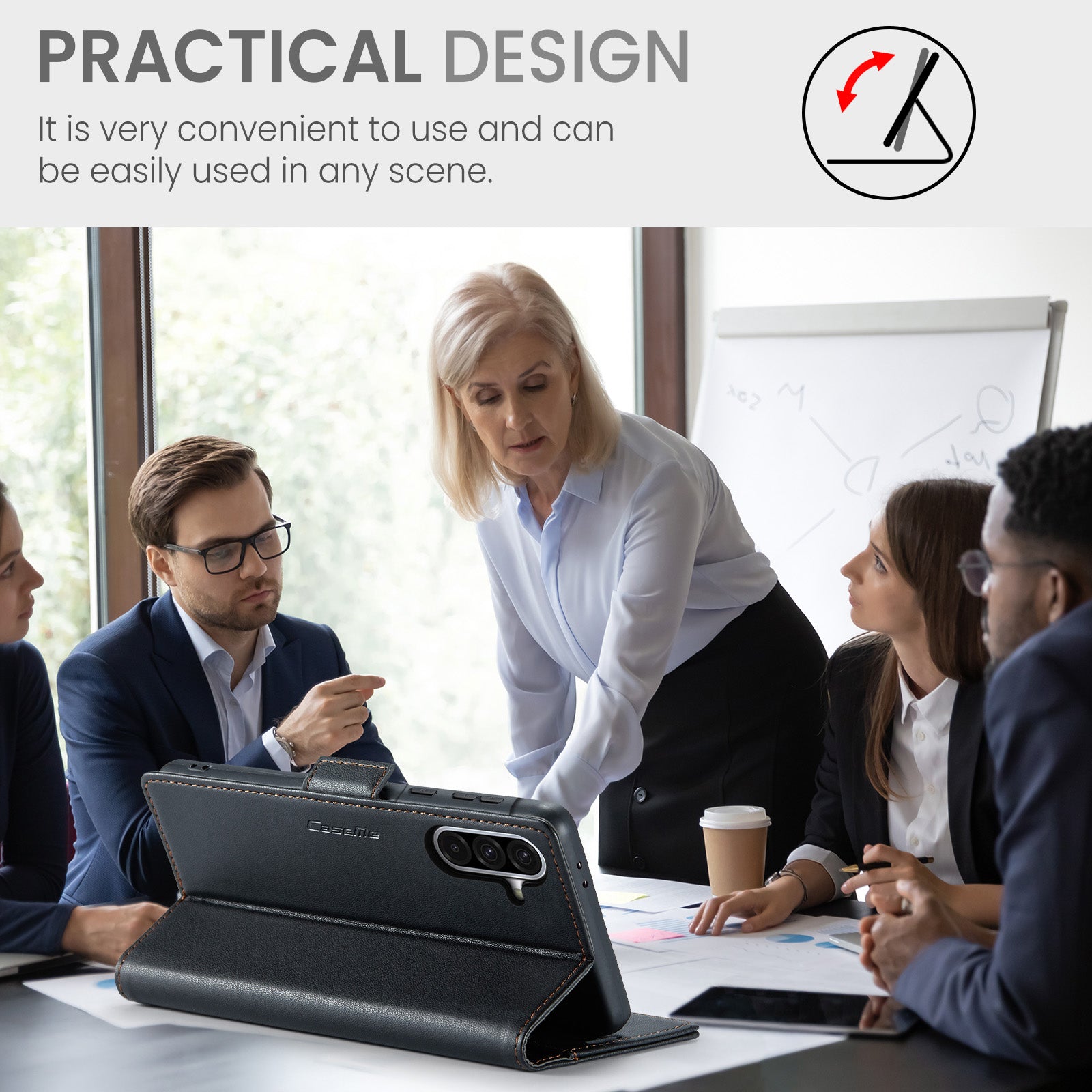 Samsung Galaxy A56 5G CaseMe Retro Wallet Case [Black]