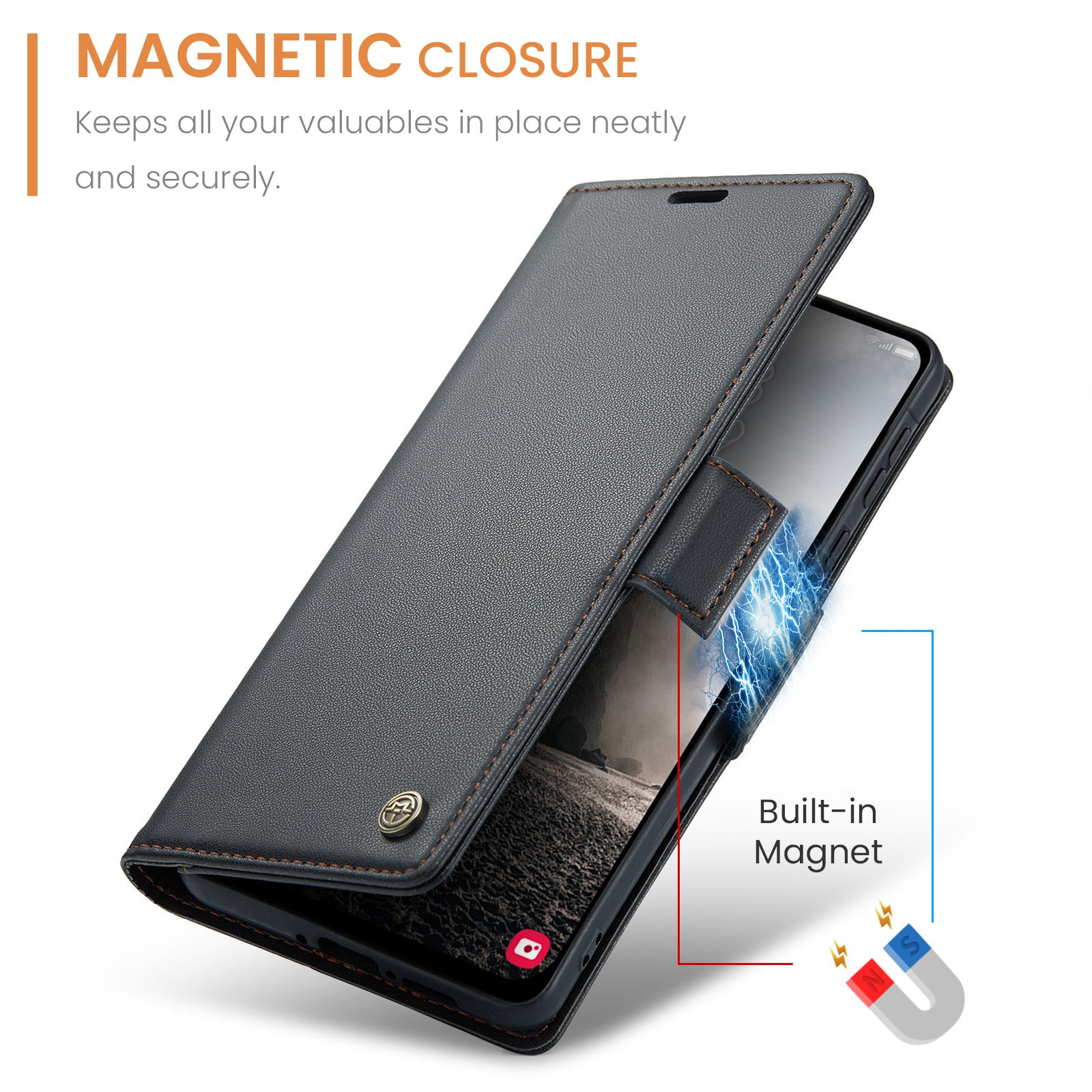 Samsung Galaxy A36 5G CaseMe Retro Wallet Case [Black]