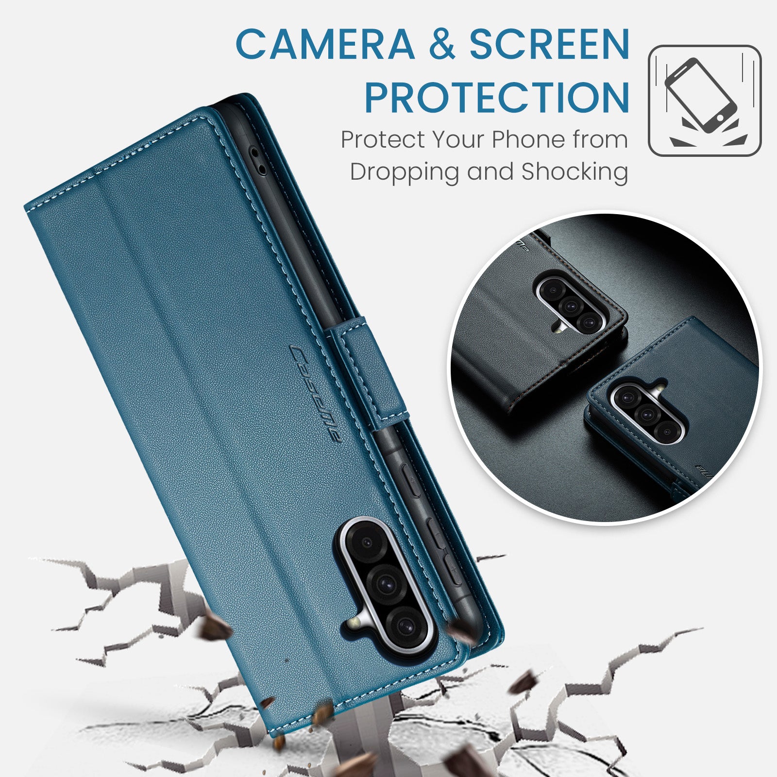 Samsung Galaxy A56 5G CaseMe Retro Wallet Case [Navy]