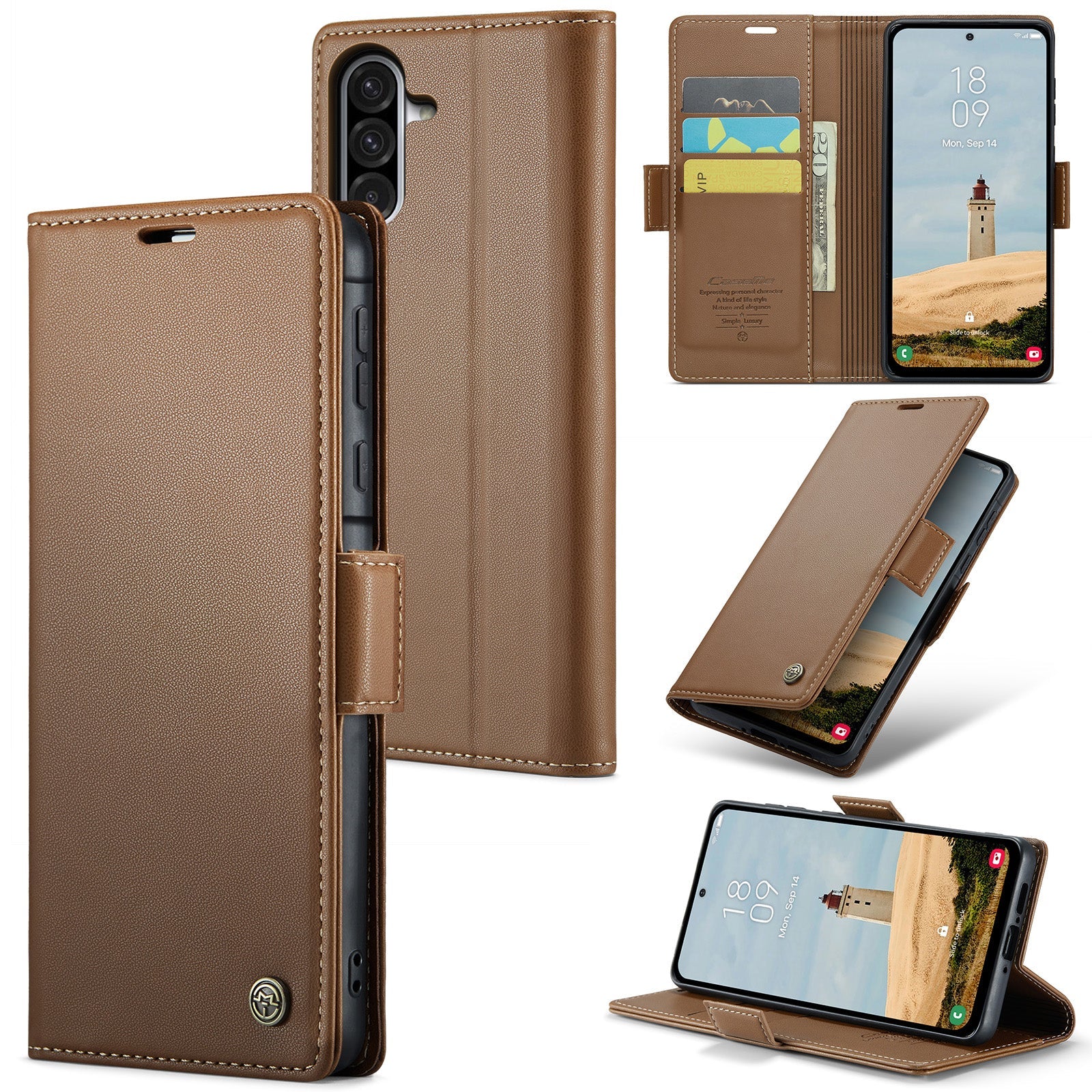 Samsung Galaxy A36 5G CaseMe Retro Wallet Case [Brown]