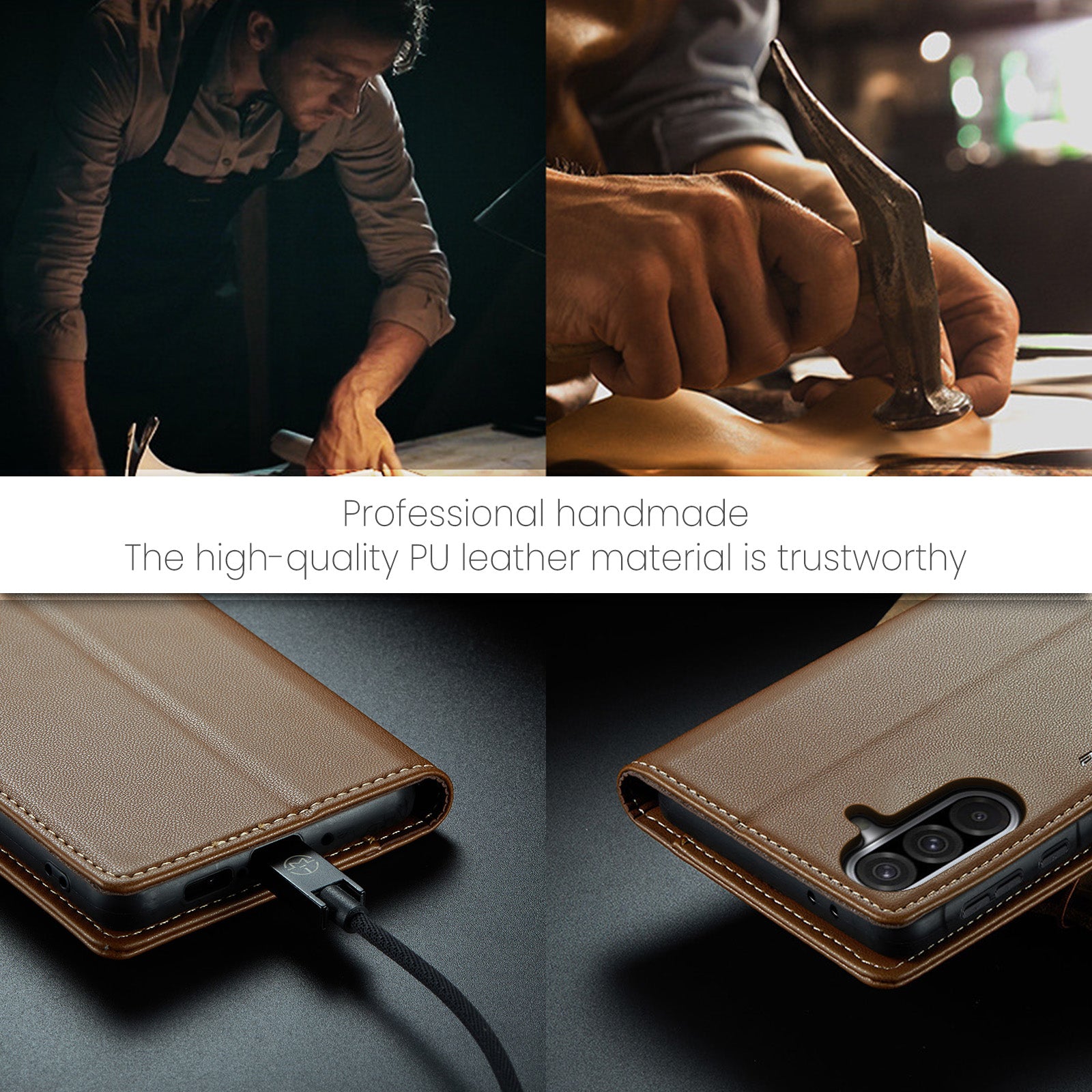 Samsung Galaxy A56 5G CaseMe Retro Wallet Case [Brown]