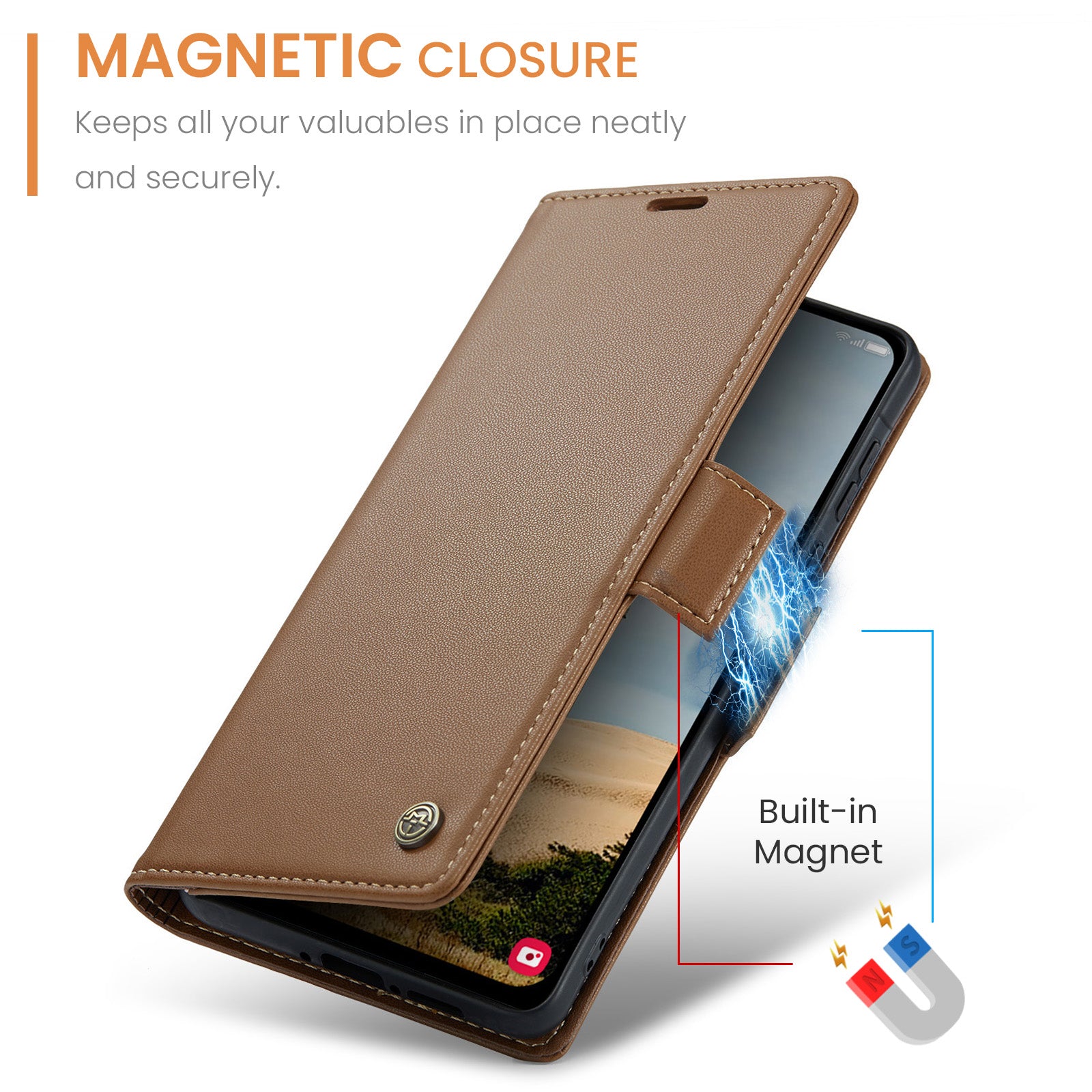 Samsung Galaxy A56 5G CaseMe Retro Wallet Case [Brown]