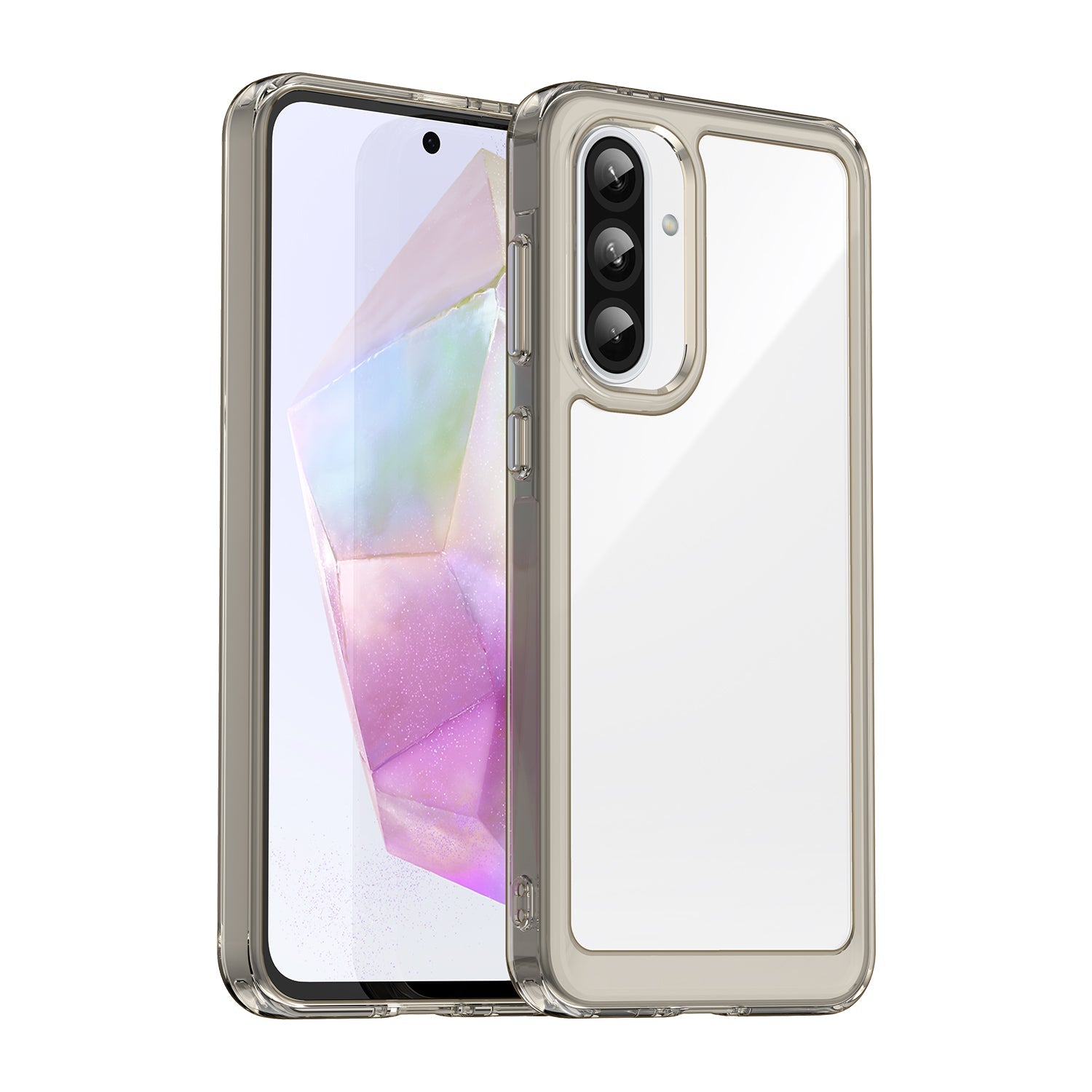Samsung Galaxy A56 / A37 Soft TPU Bumper Case [Clear Grey]