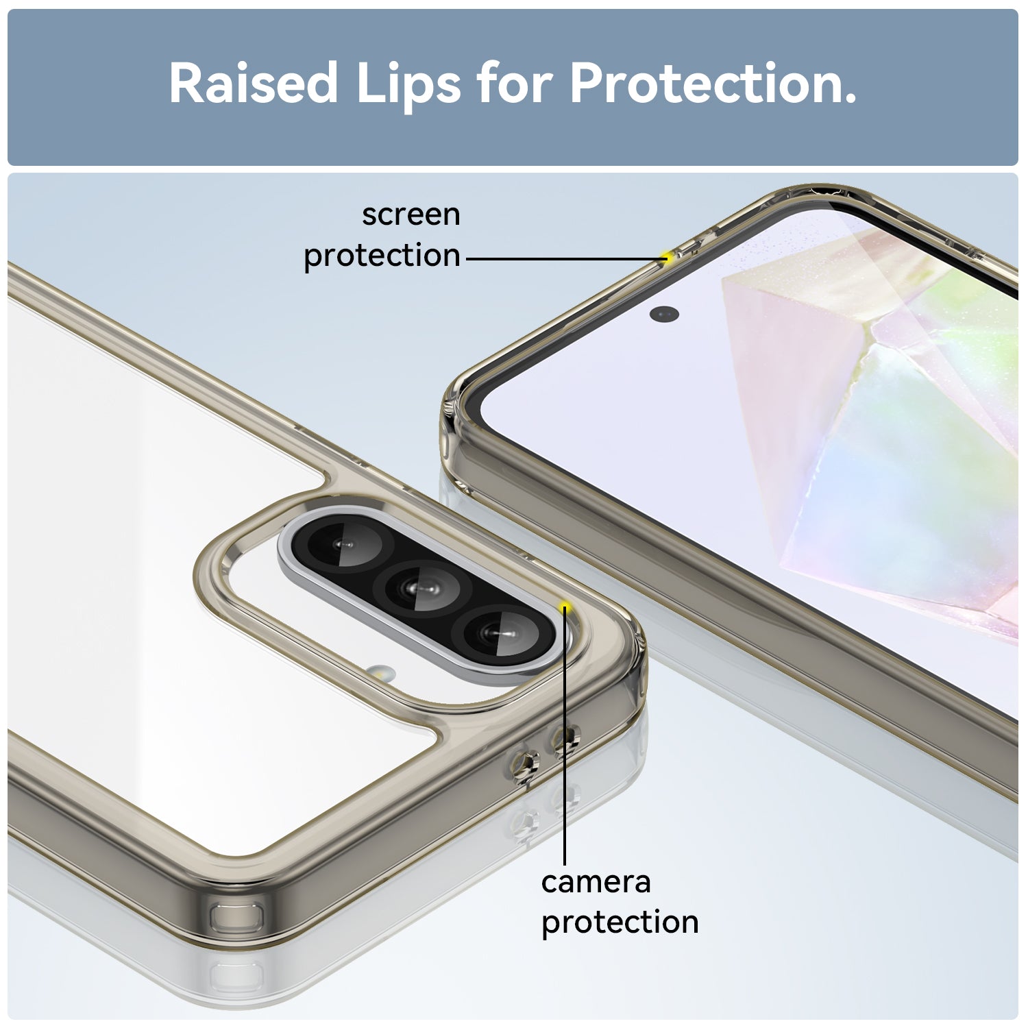 Samsung Galaxy A56 5G Soft TPU Bumper Case [Clear Grey]