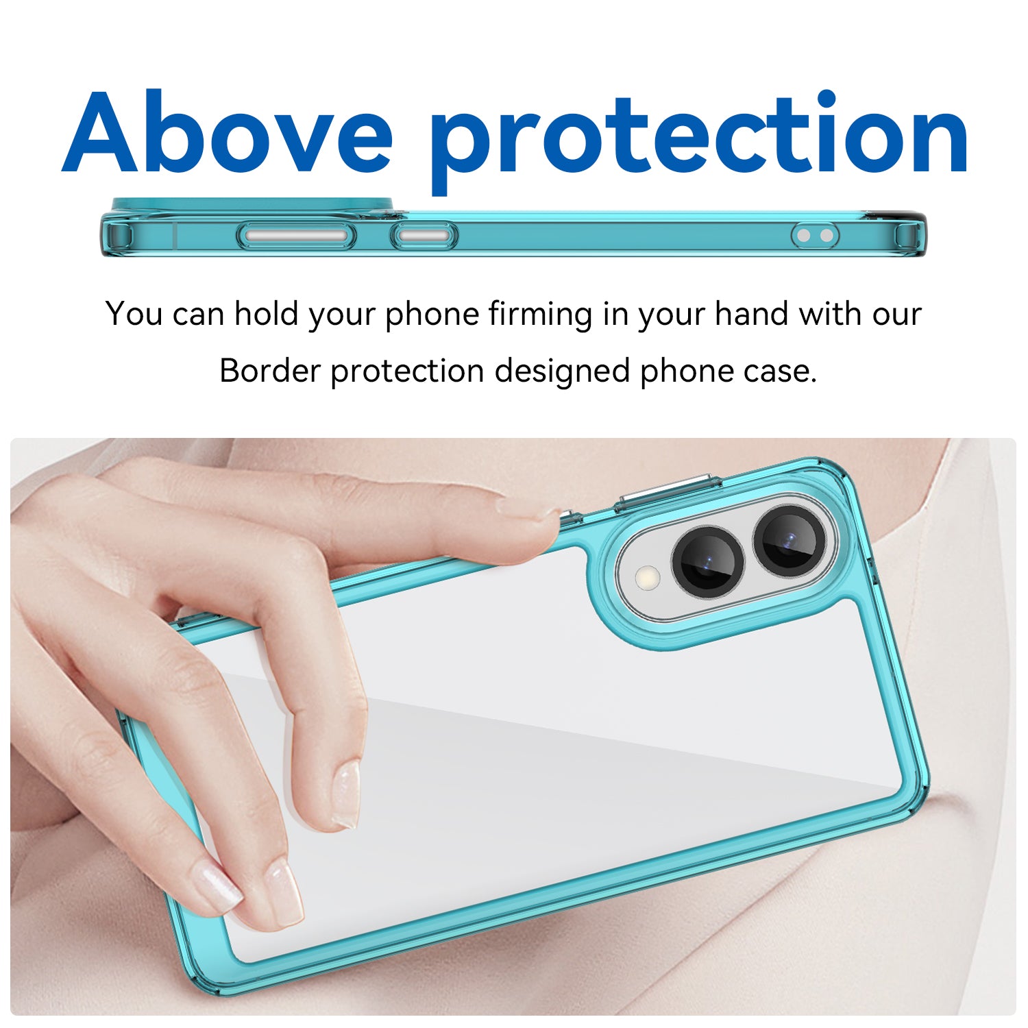 Samsung Galaxy S25 Edge Soft TPU Bumper Case [Clear Blue]