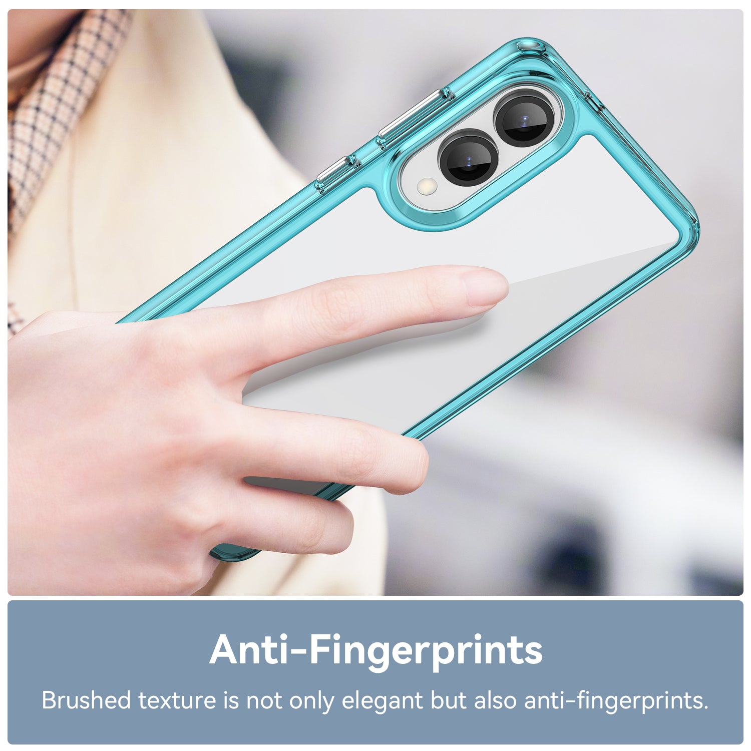 Samsung Galaxy S25 Edge Soft TPU Bumper Case [Clear Blue]