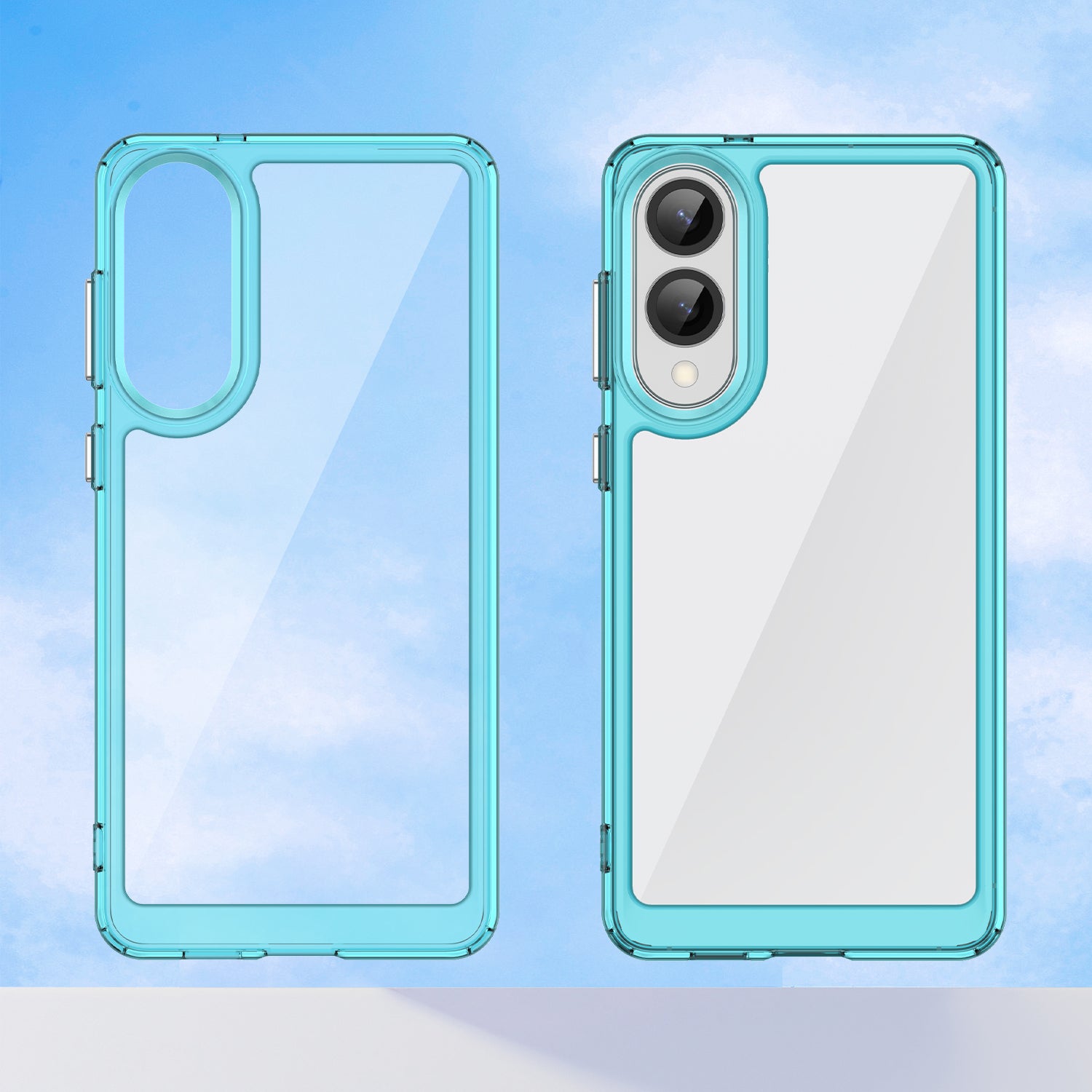 Samsung Galaxy S25 Edge Soft TPU Bumper Case [Clear Blue]