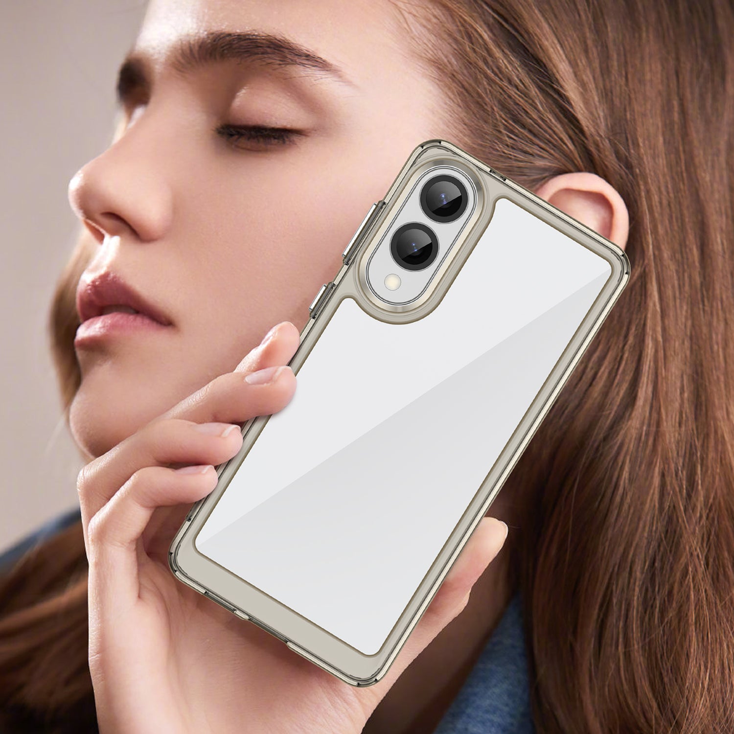 Samsung Galaxy S25 Edge Soft TPU Bumper Case [Clear Grey]