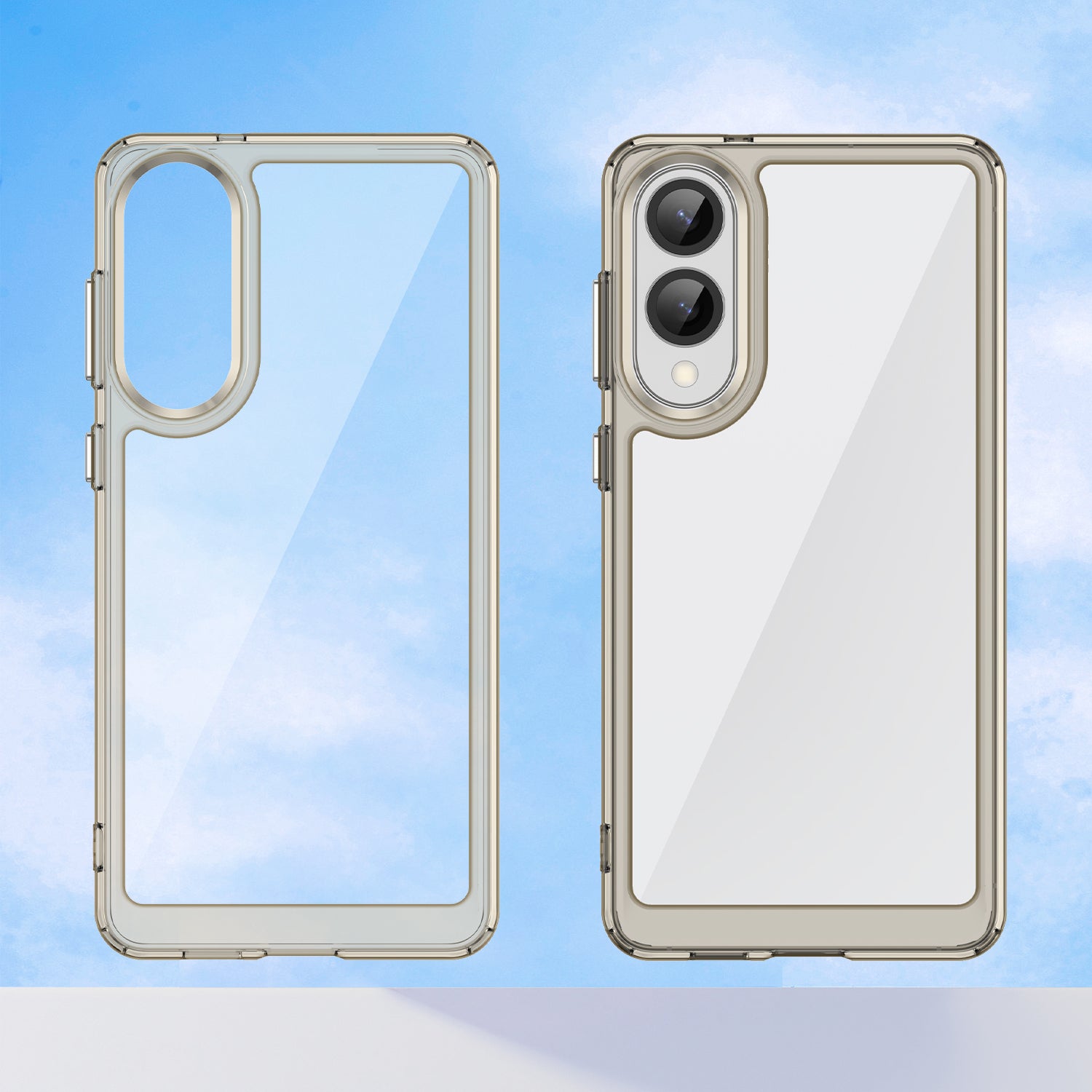 Samsung Galaxy S25 Edge Soft TPU Bumper Case [Clear Grey]