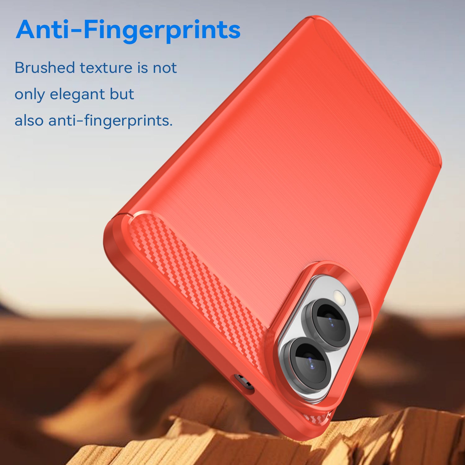 Samsung Galaxy S25 Edge Carbon Fibre Brushed Case [Red]