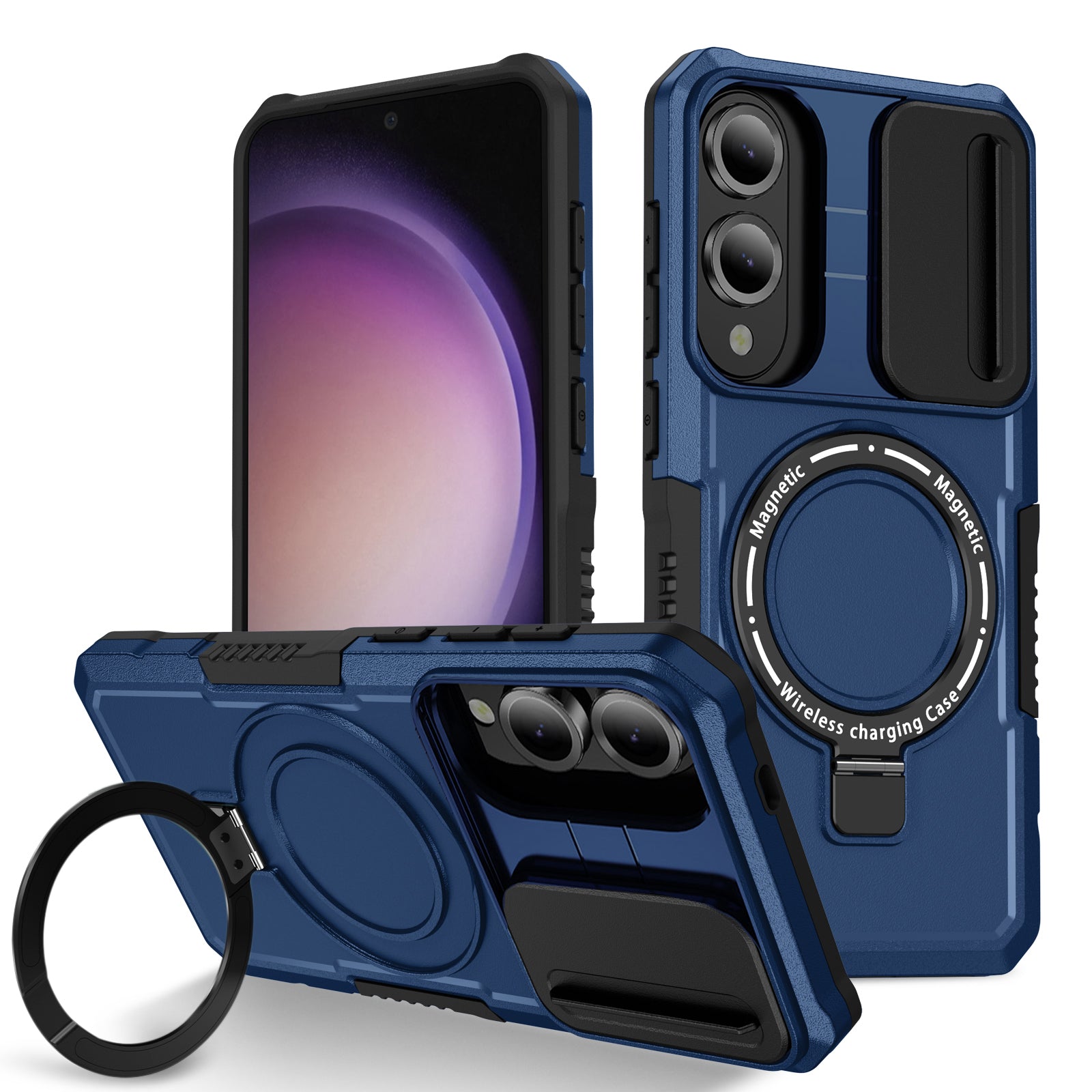Samsung Galaxy S25 Edge Magsafe Sliding Cover Case [Navy]