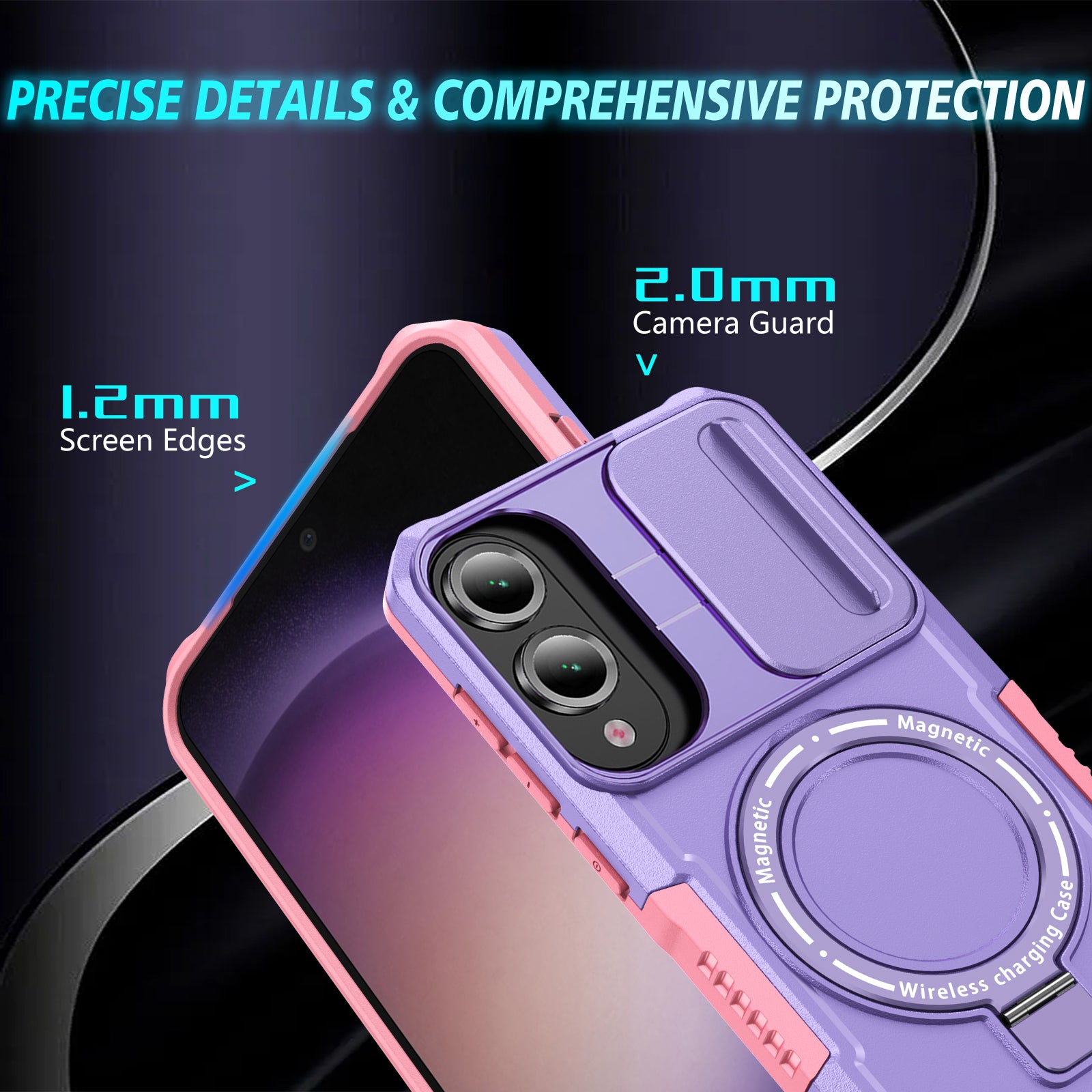 Samsung Galaxy S25 Edge Magsafe Sliding Cover Case [Purple]