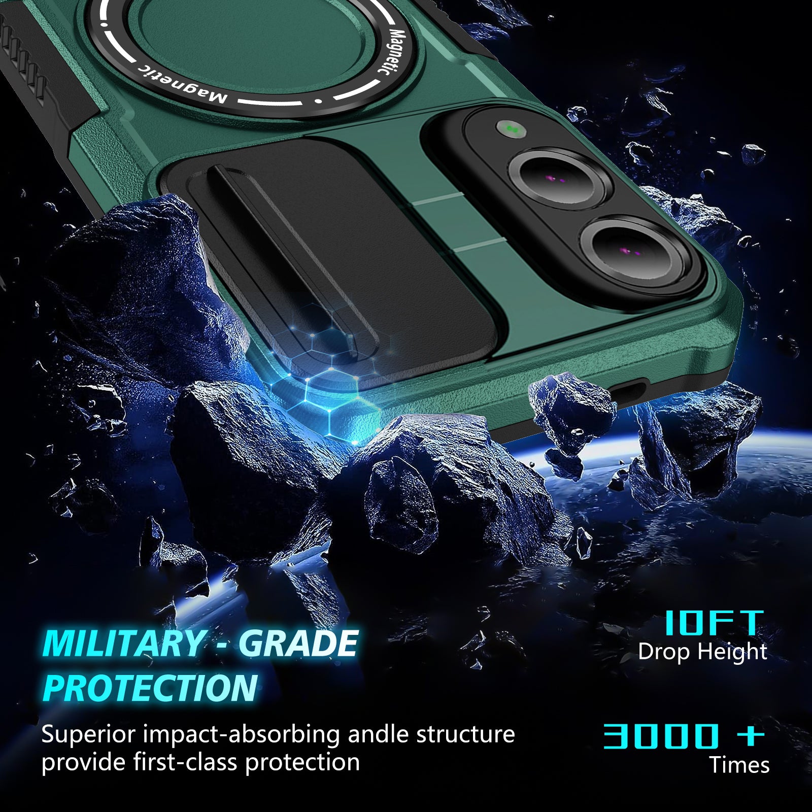 Samsung Galaxy S25 Edge Magsafe Sliding Cover Case [Teal]